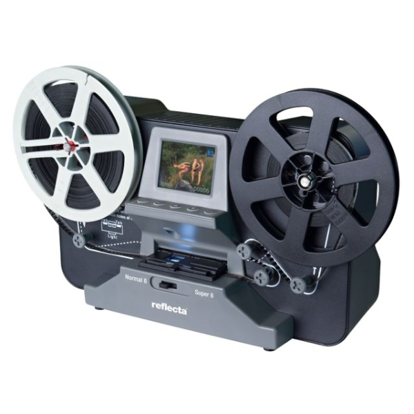 Půjč si skener 8mm filmů Reflecta — zachraň rodinné vzpomínky z kina na poličce